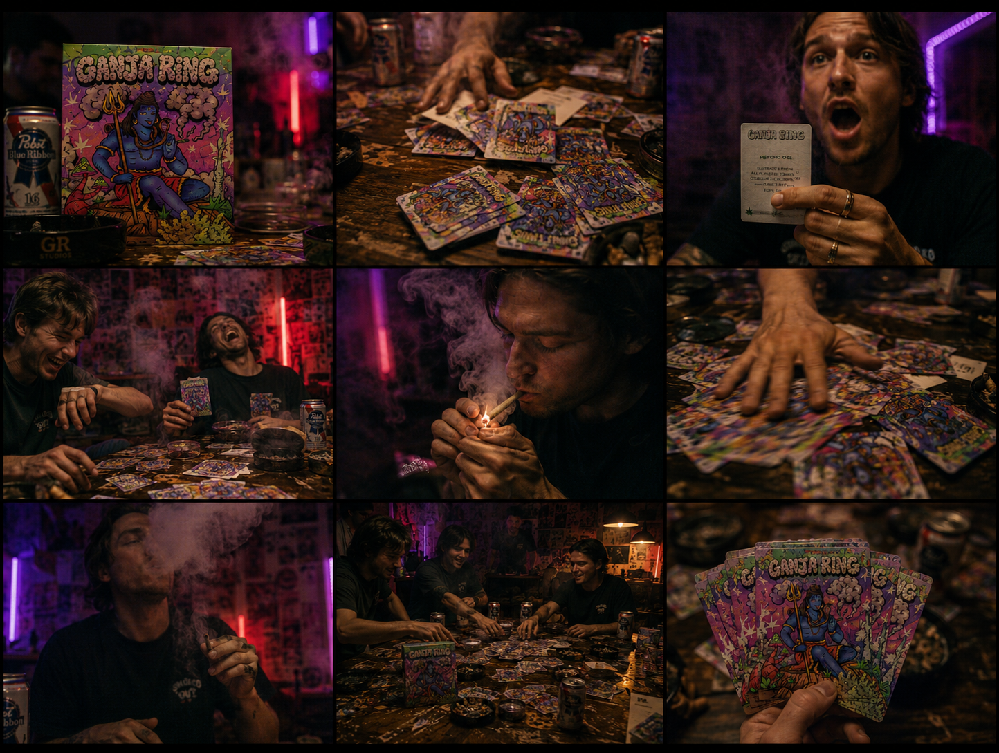 chaotic party scene 
