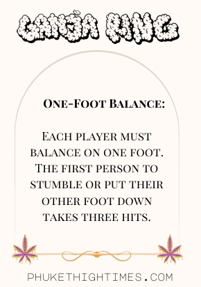 One-Foot Balance Ganja Ring Card